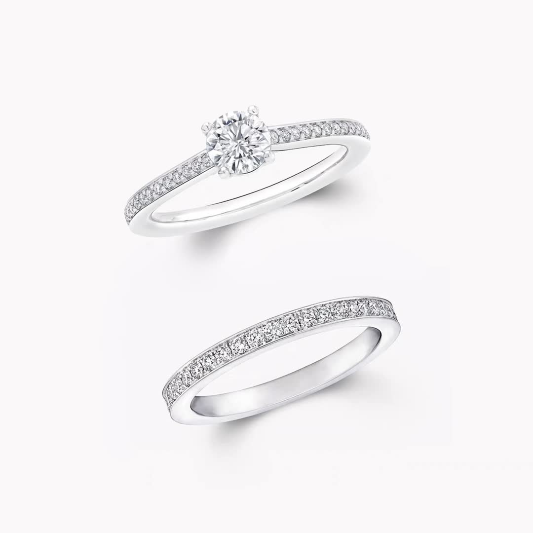 Tiffany & Co. Solitaire Ring with Diamond Band